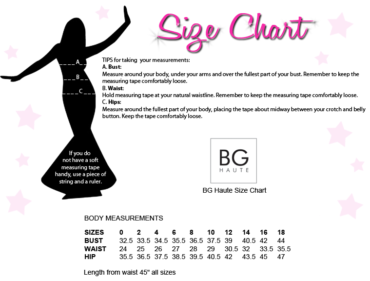 BG Haute Size Chart