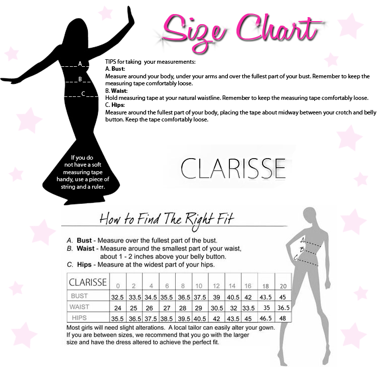 Clarisse Size Chart