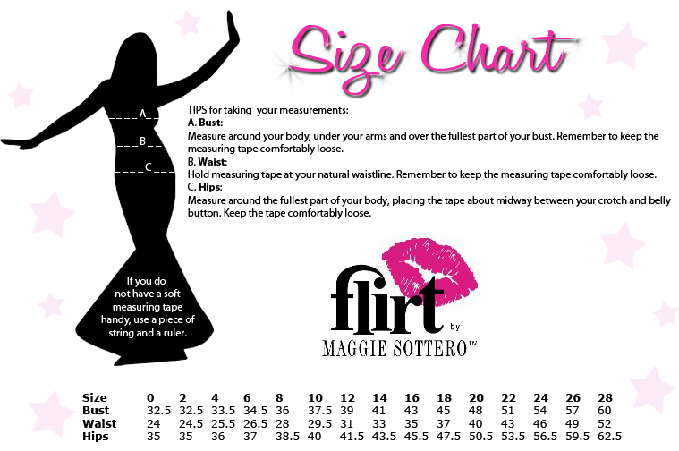 Flirt by Maggie Sottero Size Chart