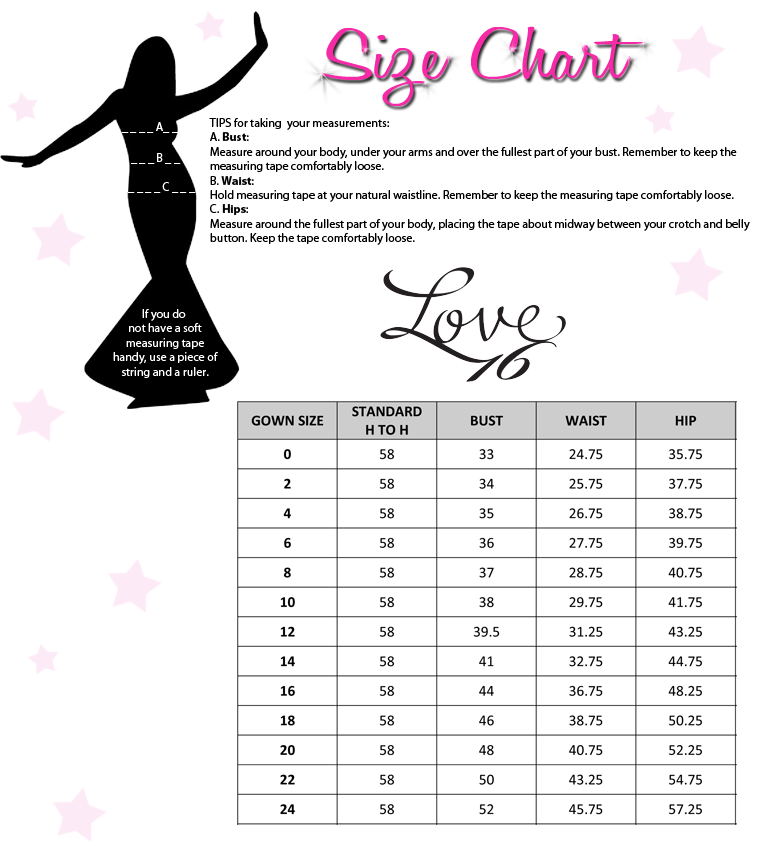 Love 16 Size Chart