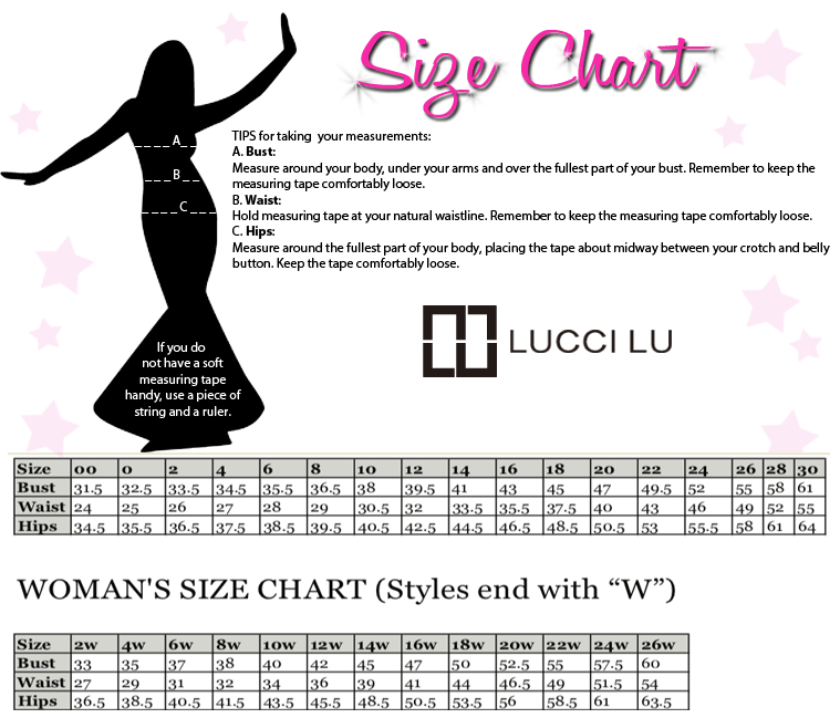 Lucci Lu Size Chart